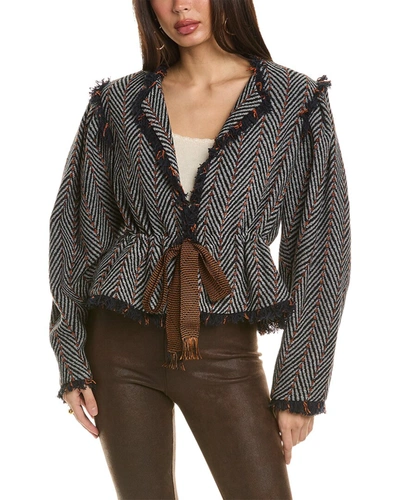 Ulla Johnson Ames Herringbone Tweed Jacket In Multicolor