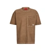 HUGO COTTON-JERSEY OVERSIZE-FIT T-SHIRT WITH LOGO PATCH
