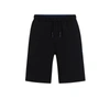 Hugo Boss Stretch-cotton-blend Shorts With Tape Trims In Black