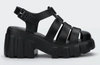 Melissa Megan Block-heel Platform Fisherman Sandals Women In Black