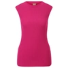 Hugo Boss Sleeveless Mock-neck Top With Ribbed Structure In Pink