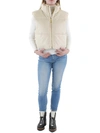 Rebecca Minkoff Womens Vegan Leather Cropped Vest In White