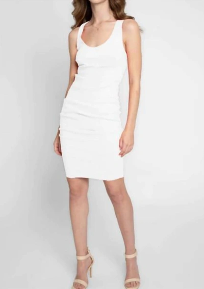 Nicole Miller Scoop Lauren Dress In White