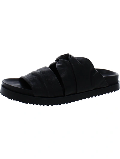 3.1 Phillip Lim / フィリップ リム Twisted Womens Leather Knot Front Pool Slides In Black