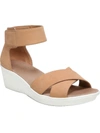 Naturalizer Riviera Womens Ankle Strap Velcro Wedge Sandals In Multi