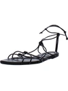 Vince Kenna Knotted Leather Gladiator Sandals In Black