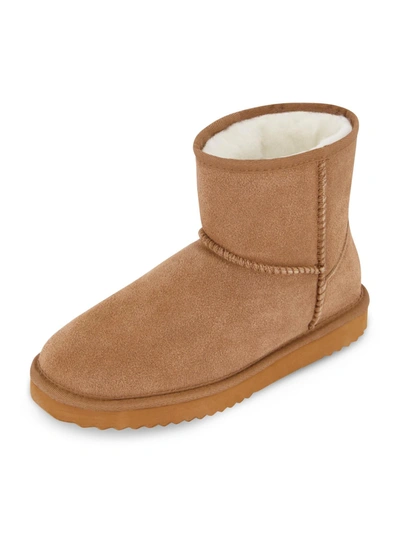 Emu Ridge Sophie Lo Womens Suede Winter Shearling Boots In Brown