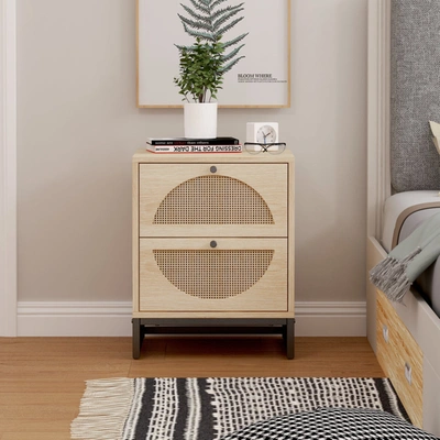 Simplie Fun Nightstand In Mdf In Neutral