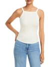 WSLY BLEECKER WOMENS RIBBED STRAIGHT NECK CAMI