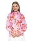Alexia Admor Calliope Fitted Long Sleeve Button-up Shirt In Multi