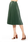 Alexia Admor Luca High Waist Pleated Faux Leather Skirt In Gold