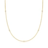 Ross-simons Lab-grown Diamond Station Necklace In 18kt Gold Over Sterling In Gold