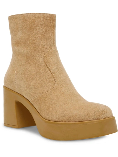 ANNE KLEIN SIERRA WOMENS FAUX SUEDE PLATFORM ANKLE BOOTS