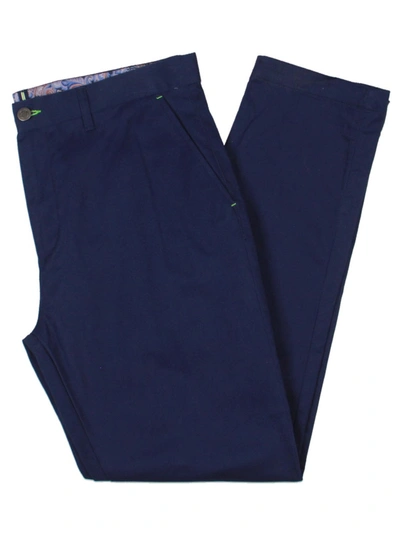 Society Of Threads Mens Sim Fit Stretch Chino Pants In Blue