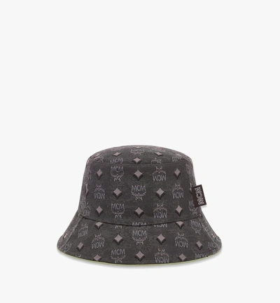 Mcm Bucket Hat In Vintage Monogram Jacquard In Black