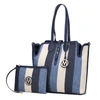 Mkf Collection By Mia K Juliana Oversize Tote Handbag & Wristlet In Blue