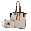 MKF COLLECTION BY MIA K JULIANA OVERSIZE TOTE HANDBAG & WRISTLET