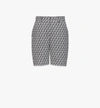 Mcm Women's Cubic Monogram Jacquard Wool Shorts In Black