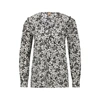Hugo Boss V-neck Blouse In Printed Silk In Multi