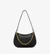 Mcm Mode Travia Shoulder Bag In Spanish Nappa Leather In Black