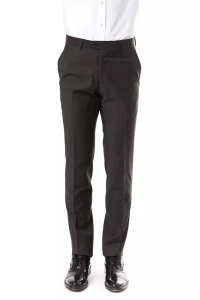 Uominitaliani Wool Jeans & Men's Pant In Black