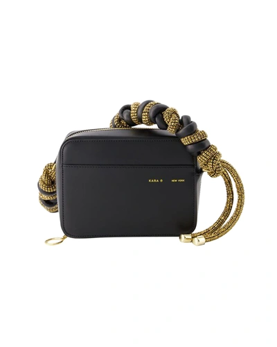 KARA PHONE CORD BAG - KARA - LEATHER - BLACK