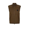Hugo Boss Regular-fit Gilet With Logo Patch In Green