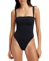 Good American Compression Sweetheart Swimsuit In Black