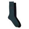 Hugo Two-pack Of Socks In A Cotton Blend In Green