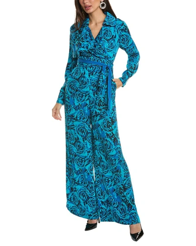 Diane Von Furstenberg Bailey Jumpsuit In Blue