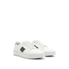 HUGO BOSS LEATHER LOW-TOP TRAINERS WITH SIGNATURE-STRIPE TRIM