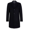 Hugo Boss Slim-fit Coat In Virgin Wool And Cashmere In Dark Blue