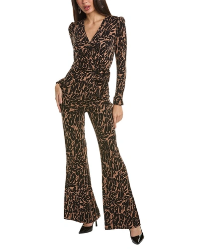 Diane Von Furstenberg Seoul Printed Jersey Jumpsuit In Brown