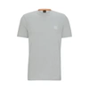 Hugo Boss Cotton-jersey Regular-fit T-shirt With Logo Patch In Light Grey
