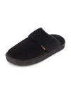 Emu Ridge Harper Womens Faux Fur Lined Shearling Mule Slippers In Black