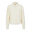Hugo Boss Regular-fit Blouse With Popper Closures And Point Collar In White