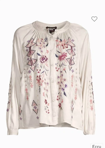Johnny Was Women's Curaçao Embroidered Poet Blouse In Multi