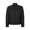 Hugo Boss Biker Jacket In Water-repellent Lightweight Fabric With Quilting In Black