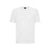 Hugo Boss Cotton-jersey T-shirt With Logo Collar In White