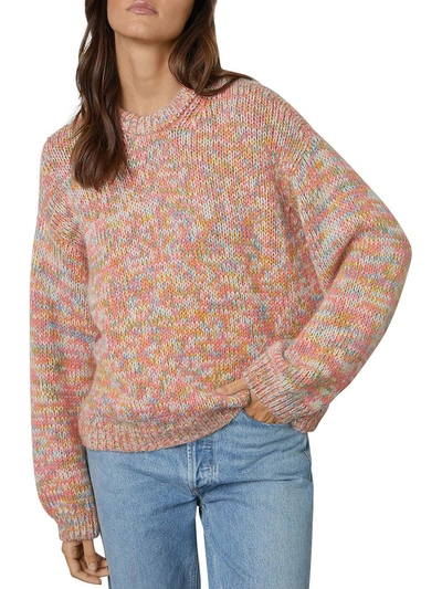 Velvet By Graham & Spencer Womens Alpaca Crewneck Crewneck Sweater In Multi