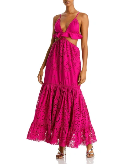 Rococo Sand Sasha Womens Cut-out Long Maxi Dress In Pink
