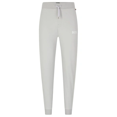 Hugo Boss Sweatpants With Embroidered Logo In Light Grey