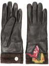 DSQUARED2 patch detail gloves,W17GL500718912220695