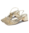 Marc Fisher Women's Gurion Square Toe Dress Sandals In Gold