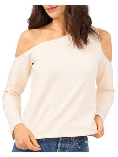 1.state Womens Asymetric Cold-shoulder Blouse In Beige
