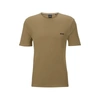 Hugo Boss Cotton-blend Pajama T-shirt With Embroidered Logo In Green