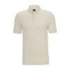 HUGO BOSS SLIM-FIT COTTON-BLEND POLO SHIRT WITH MICRO PATTERN