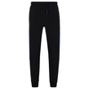 Hugo Boss Cotton-blend Tracksuit Bottoms With Side-stripe Tape In Black