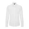 Hugo Boss Slim-fit Shirt In Italian Performance-stretch Jersey In White