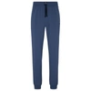 Hugo Boss Stretch-cotton Tracksuit Bottoms With Embroidered Logo In Light Blue
